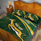 South Africa Rugby Personalized Bokke Quilt Bed Set Springboks - Stronger Together - Aussie Hoodie