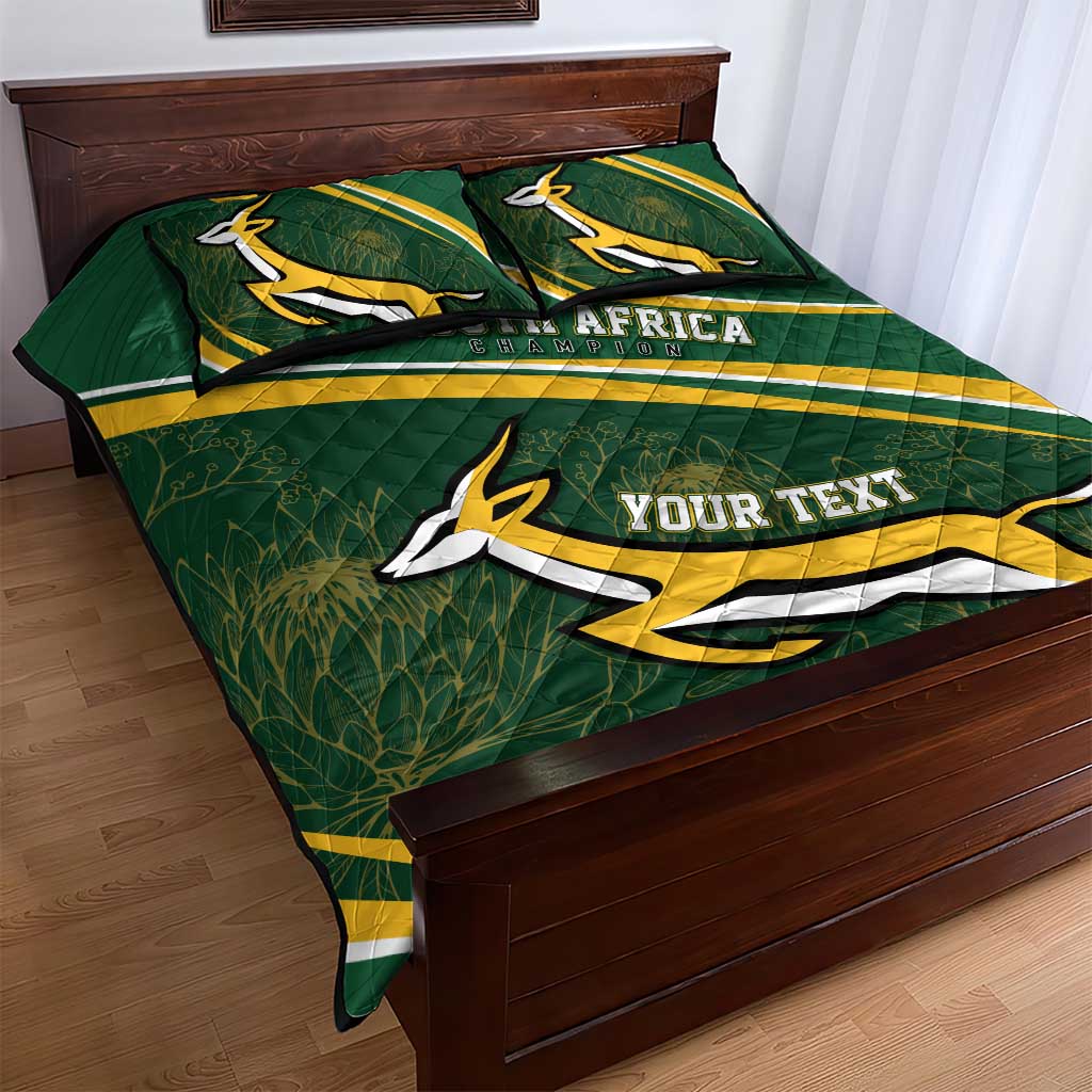 South Africa Rugby Personalized Bokke Quilt Bed Set Springboks - Stronger Together - Aussie Hoodie