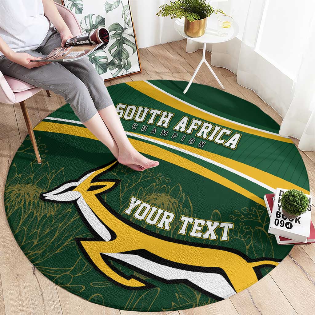 South Africa Rugby Personalized Bokke Round Carpet Springboks - Stronger Together - Aussie Hoodie