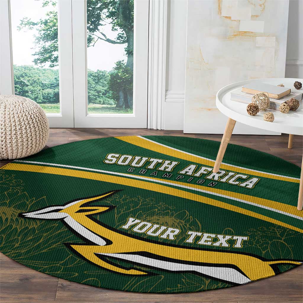South Africa Rugby Personalized Bokke Round Carpet Springboks - Stronger Together - Aussie Hoodie