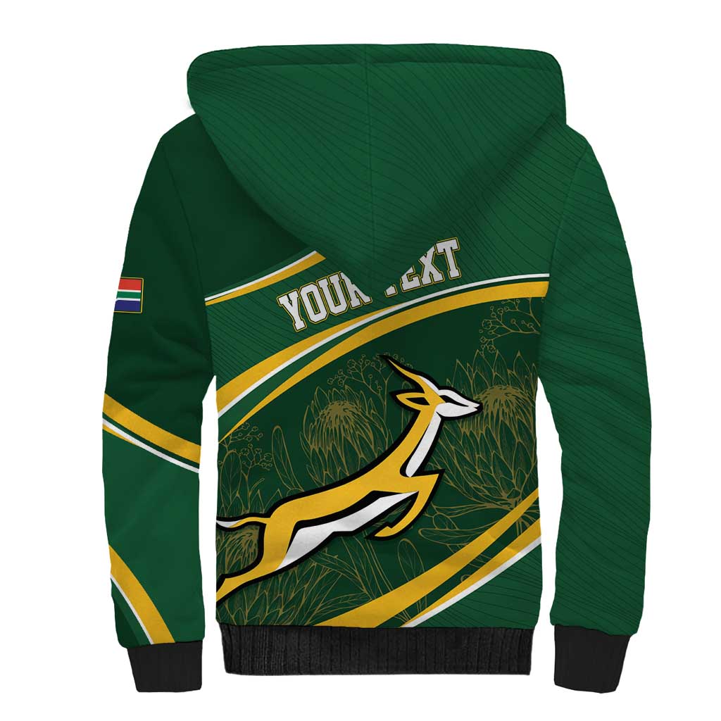 South Africa Rugby Personalized Bokke Sherpa Hoodie Springboks - Stronger Together - Aussie Hoodie