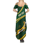 South Africa Rugby Personalized Bokke Summer Maxi Dress Springboks - Stronger Together - Aussie Hoodie