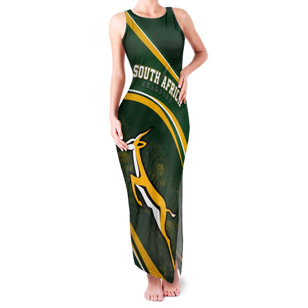 South Africa Rugby Personalized Bokke Tank Maxi Dress Springboks - Stronger Together - Aussie Hoodie