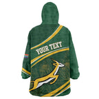 South Africa Rugby Personalized Bokke Wearable Blanket Hoodie Springboks - Stronger Together - Aussie Hoodie