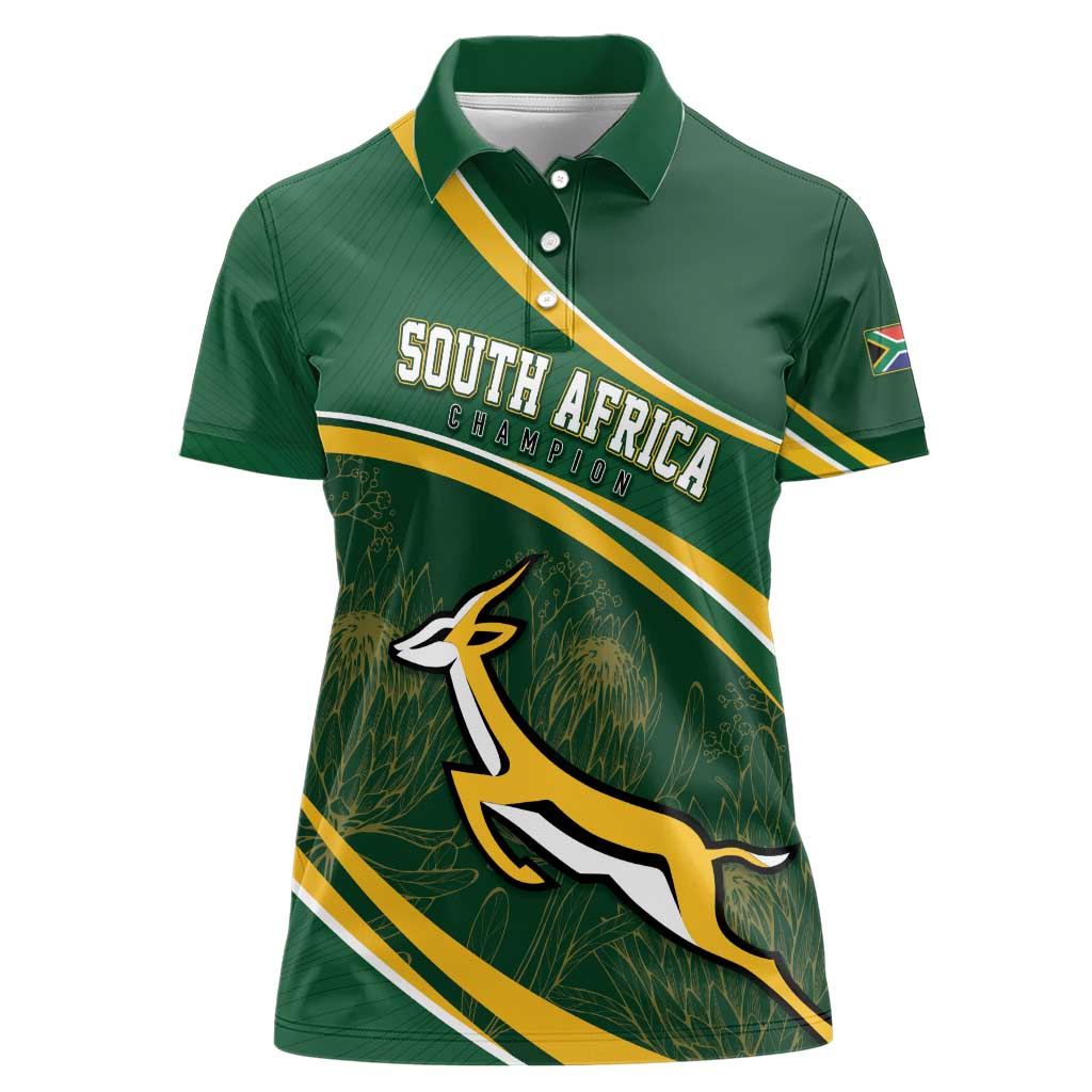 South Africa Rugby Personalized Bokke Women Polo Shirt Springboks - Stronger Together - Aussie Hoodie