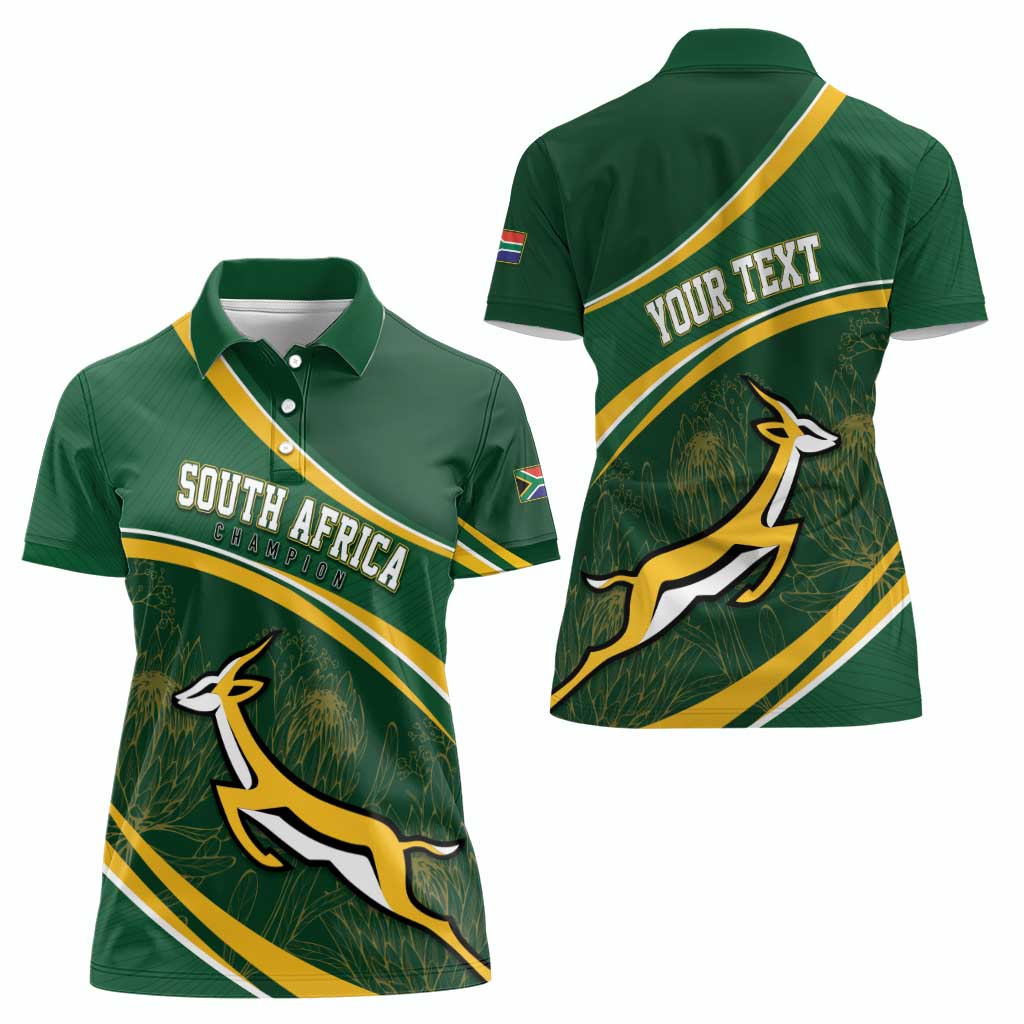 South Africa Rugby Personalized Bokke Women Polo Shirt Springboks - Stronger Together - Aussie Hoodie
