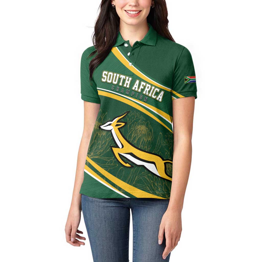 South Africa Rugby Personalized Bokke Women Polo Shirt Springboks - Stronger Together - Aussie Hoodie
