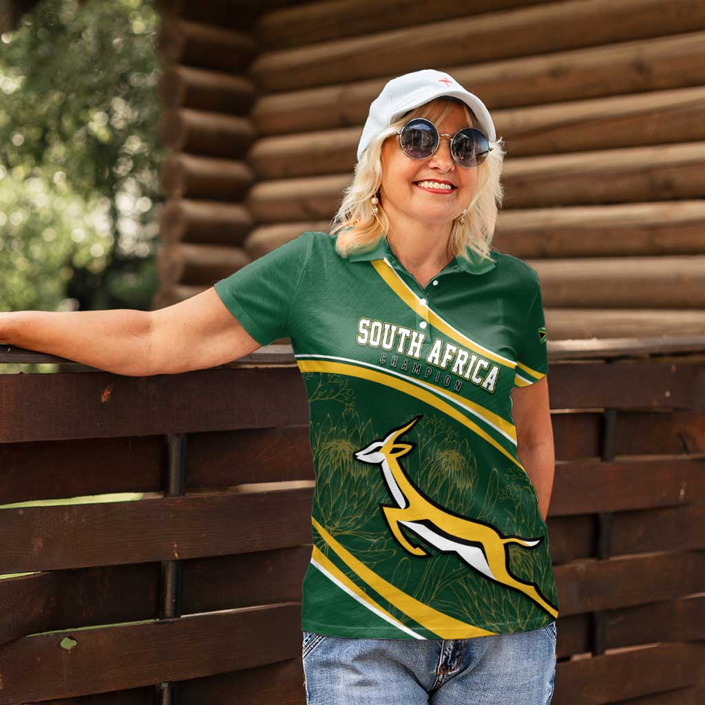 South Africa Rugby Personalized Bokke Women Polo Shirt Springboks - Stronger Together - Aussie Hoodie