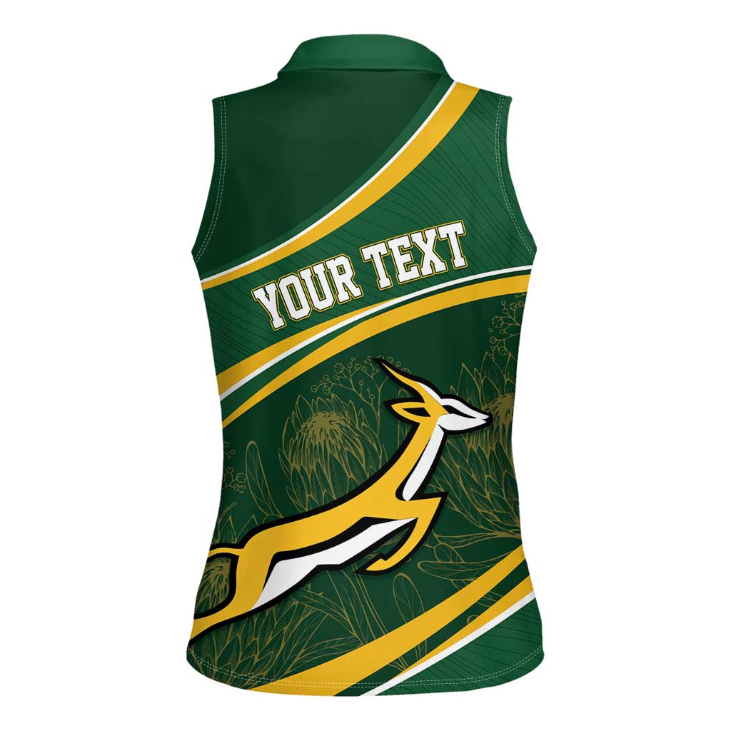South Africa Rugby Personalized Bokke Women Sleeveless Polo Shirt Springboks - Stronger Together - Aussie Hoodie