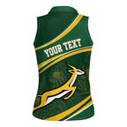 South Africa Rugby Personalized Bokke Women Sleeveless Polo Shirt Springboks - Stronger Together - Aussie Hoodie