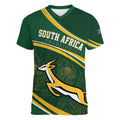 South Africa Rugby Personalized Bokke Women V-Neck T-Shirt Springboks - Stronger Together - Aussie Hoodie