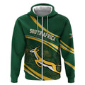 South Africa Rugby Personalized Bokke Zip Hoodie Springboks - Stronger Together - Aussie Hoodie