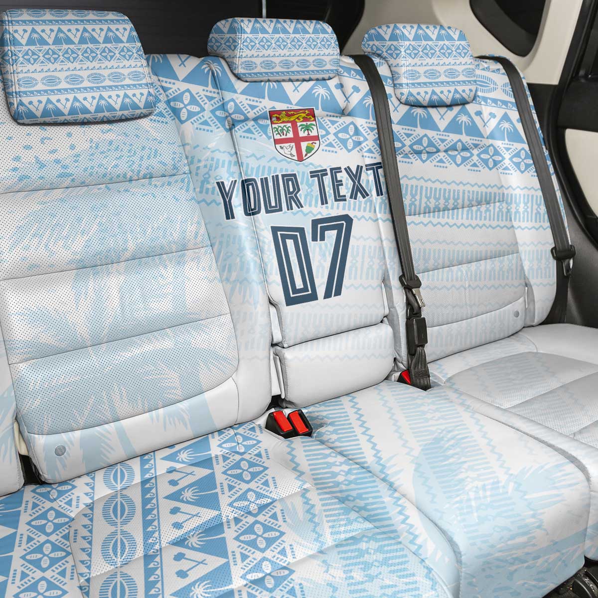 Fiji Rugby Custom Kaiviti Masi Back Car Seat Cover Turquoise - Aussie Hoodie