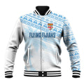 Fiji Rugby Custom Kaiviti Masi Baseball Jacket Turquoise - Aussie Hoodie