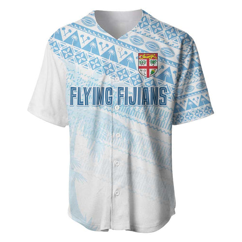Fiji Rugby Custom Kaiviti Masi Baseball Jersey Turquoise - Aussie Hoodie