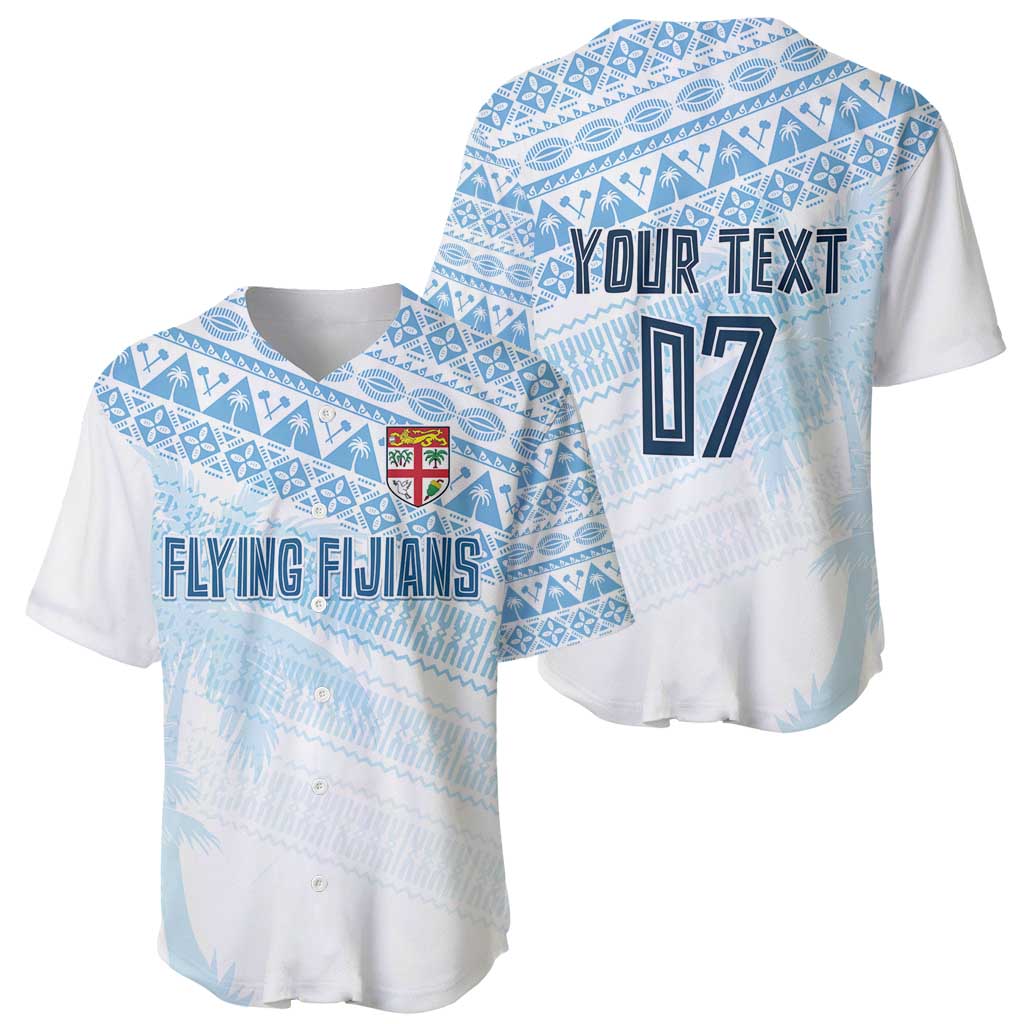 Fiji Rugby Custom Kaiviti Masi Baseball Jersey Turquoise - Aussie Hoodie