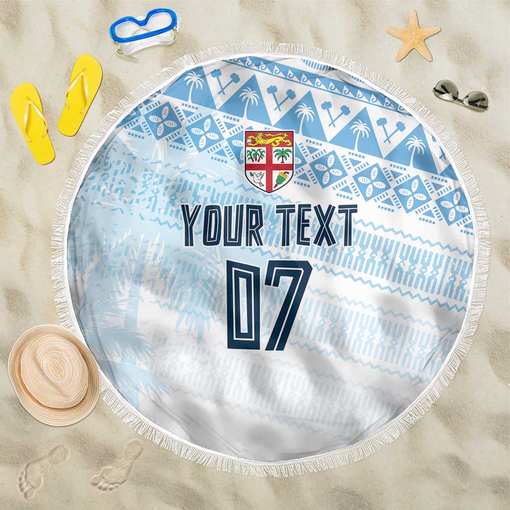 Fiji Rugby Custom Kaiviti Masi Beach Blanket Turquoise - Aussie Hoodie