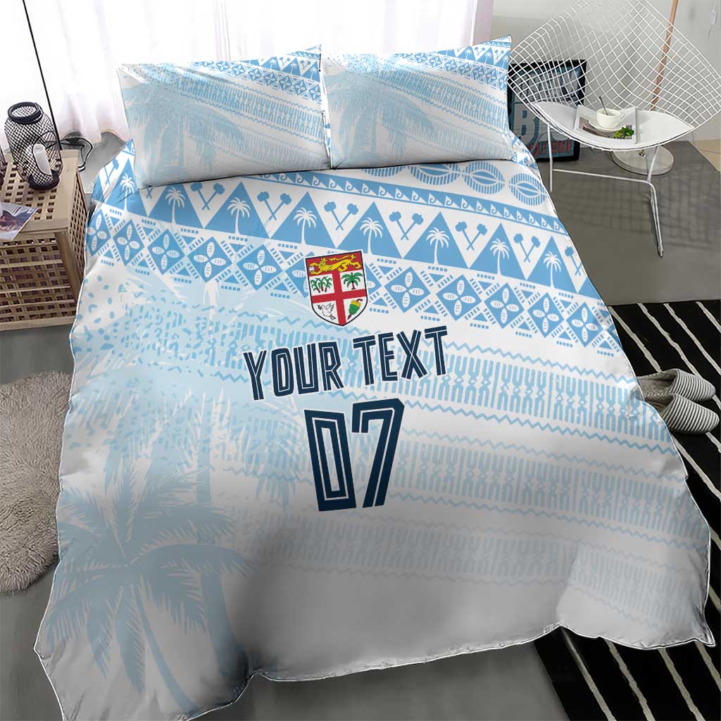 Fiji Rugby Custom Kaiviti Masi Bedding Set Turquoise - Aussie Hoodie