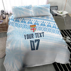 Fiji Rugby Custom Kaiviti Masi Bedding Set Turquoise - Aussie Hoodie