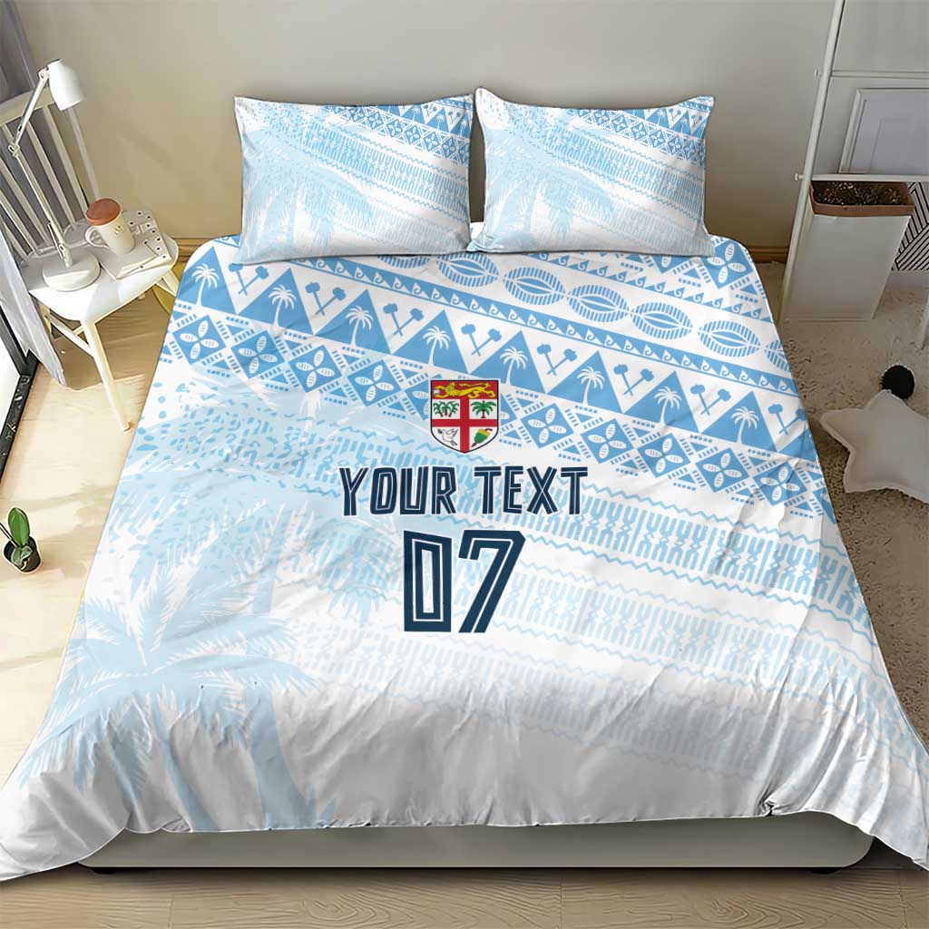 Fiji Rugby Custom Kaiviti Masi Bedding Set Turquoise - Aussie Hoodie