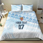 Fiji Rugby Custom Kaiviti Masi Bedding Set Turquoise - Aussie Hoodie