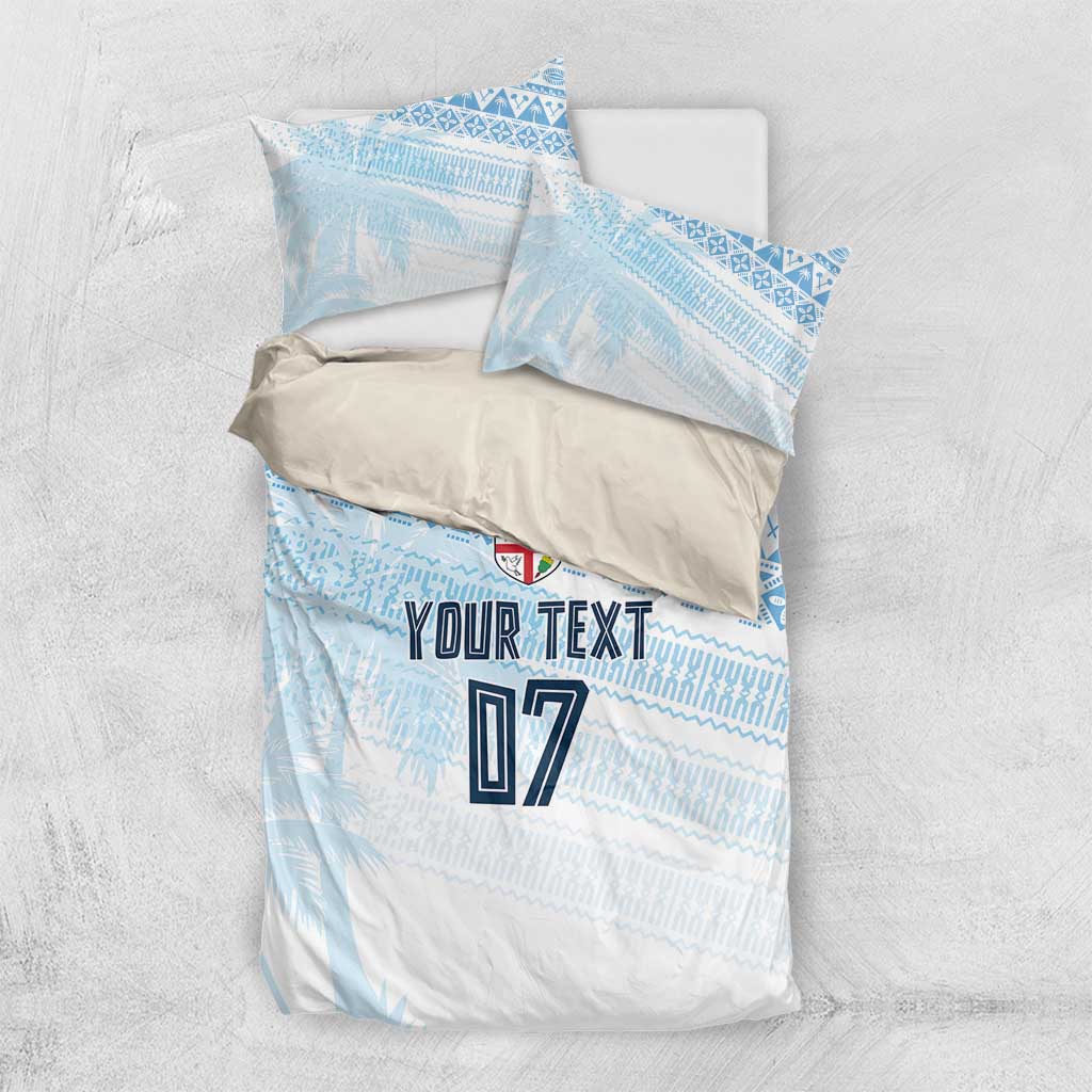 Fiji Rugby Custom Kaiviti Masi Bedding Set Turquoise - Aussie Hoodie