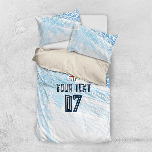 Fiji Rugby Custom Kaiviti Masi Bedding Set Turquoise - Aussie Hoodie