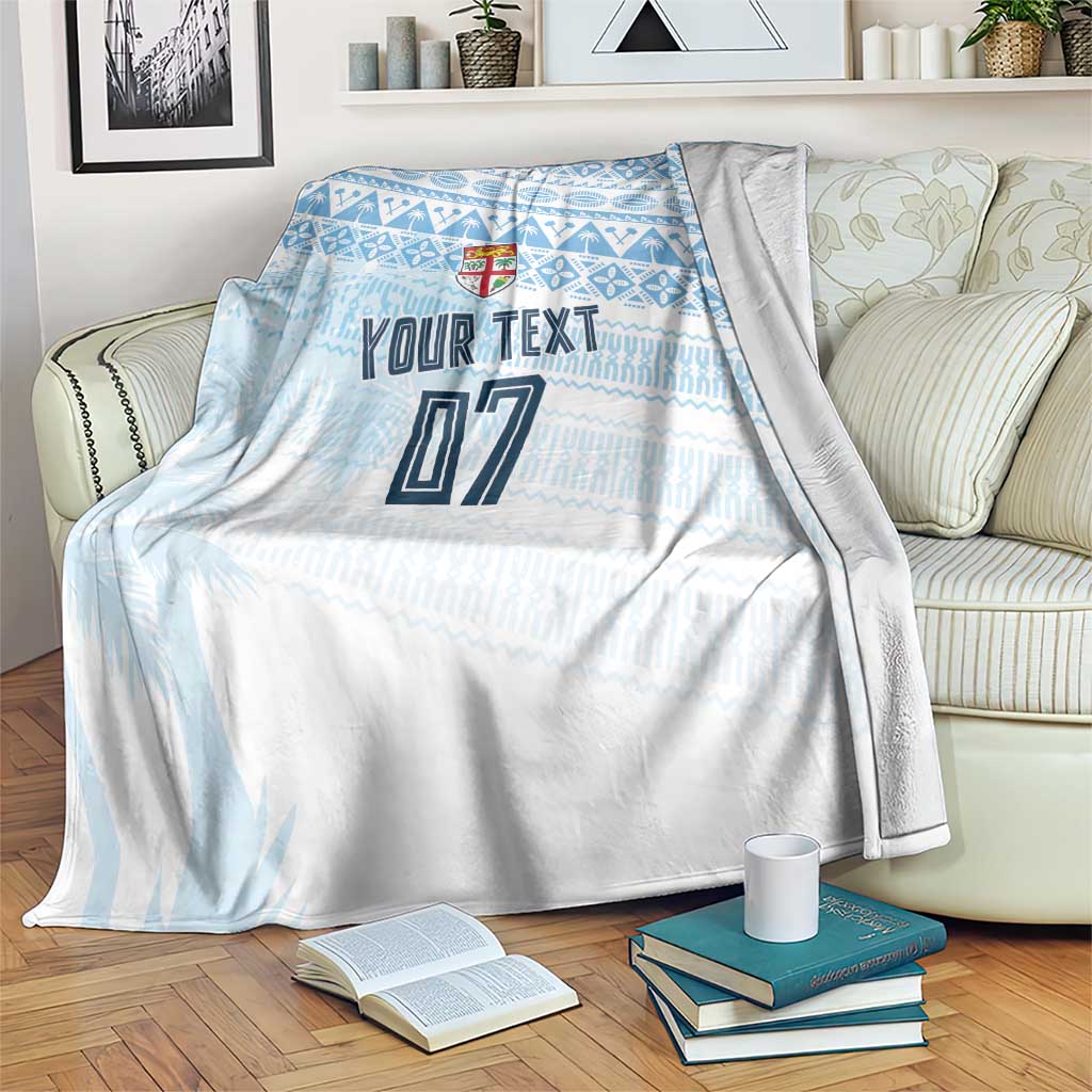 Fiji Rugby Custom Kaiviti Masi Blanket Turquoise - Aussie Hoodie