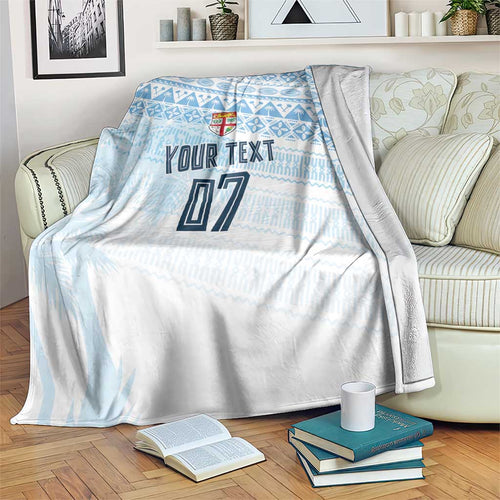 Fiji Rugby Custom Kaiviti Masi Blanket Turquoise - Aussie Hoodie