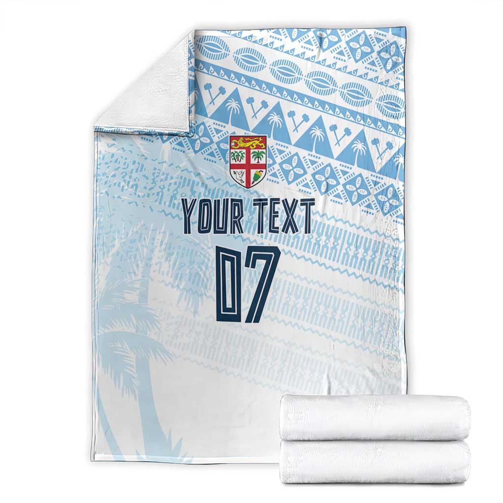 Fiji Rugby Custom Kaiviti Masi Blanket Turquoise - Aussie Hoodie