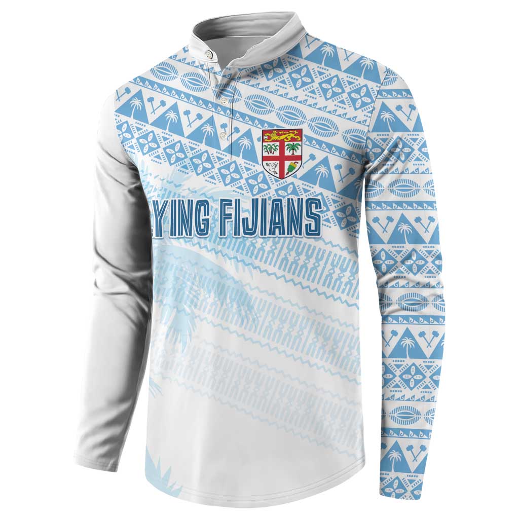 Fiji Rugby Custom Kaiviti Masi Button Sweatshirt Turquoise - Aussie Hoodie