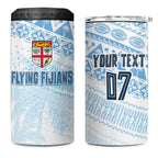 Fiji Rugby Custom Kaiviti Masi 4 in 1 Can Cooler Tumbler Turquoise - Aussie Hoodie