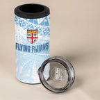 Fiji Rugby Custom Kaiviti Masi 4 in 1 Can Cooler Tumbler Turquoise - Aussie Hoodie
