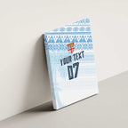 Fiji Rugby Custom Kaiviti Masi Canvas Wall Art Turquoise - Aussie Hoodie