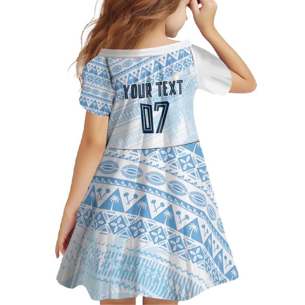 Fiji Rugby Custom Kaiviti Masi Family Matching Long Sleeve Bodycon Dress and Hawaiian Shirt Turquoise - Aussie Hoodie