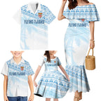 Fiji Rugby Custom Kaiviti Masi Family Matching Mermaid Dress and Hawaiian Shirt Turquoise - Aussie Hoodie
