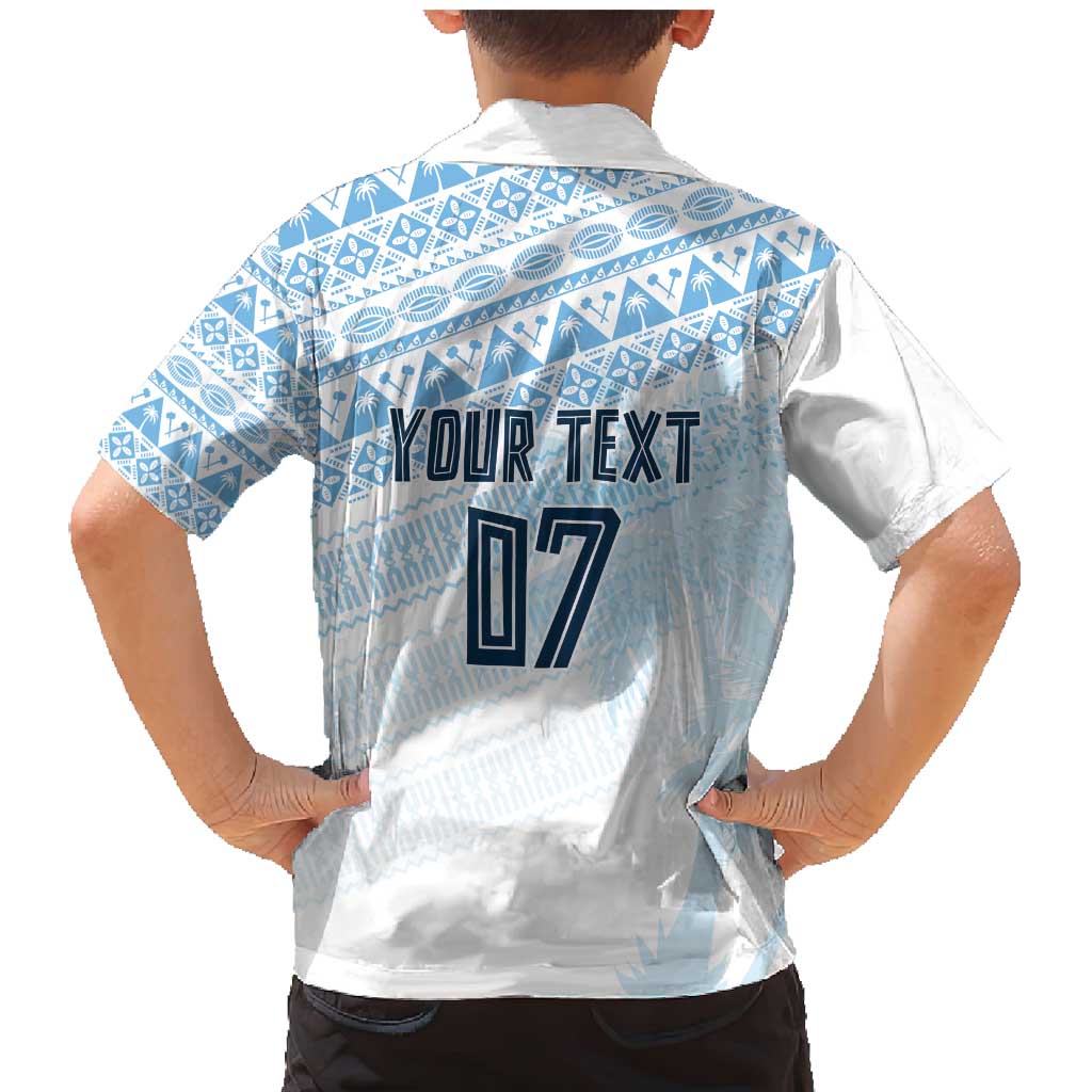 Fiji Rugby Custom Kaiviti Masi Family Matching Mermaid Dress and Hawaiian Shirt Turquoise - Aussie Hoodie