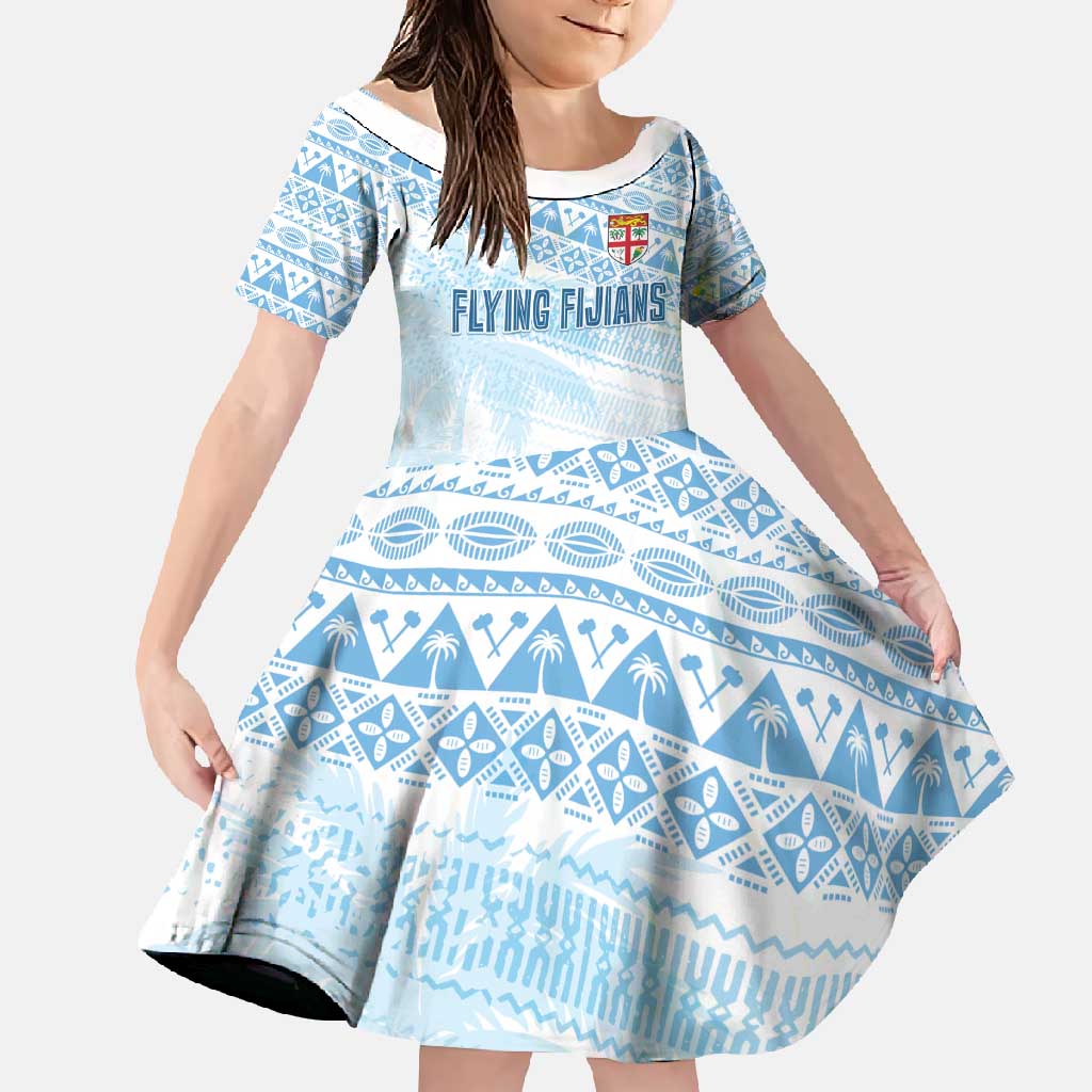 Fiji Rugby Custom Kaiviti Masi Family Matching Off Shoulder Maxi Dress and Hawaiian Shirt Turquoise - Aussie Hoodie