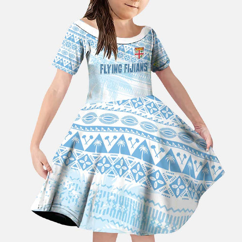 Fiji Rugby Custom Kaiviti Masi Family Matching Off Shoulder Maxi Dress and Hawaiian Shirt Turquoise - Aussie Hoodie