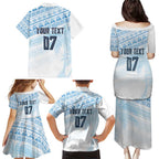 Fiji Rugby Custom Kaiviti Masi Family Matching Puletasi and Hawaiian Shirt Turquoise - Aussie Hoodie