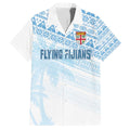 Fiji Rugby Custom Kaiviti Masi Family Matching Puletasi and Hawaiian Shirt Turquoise - Aussie Hoodie
