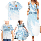 Fiji Rugby Custom Kaiviti Masi Family Matching Summer Maxi Dress and Hawaiian Shirt Turquoise - Aussie Hoodie