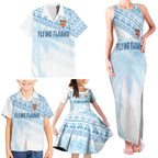 Fiji Rugby Custom Kaiviti Masi Family Matching Tank Maxi Dress and Hawaiian Shirt Turquoise - Aussie Hoodie