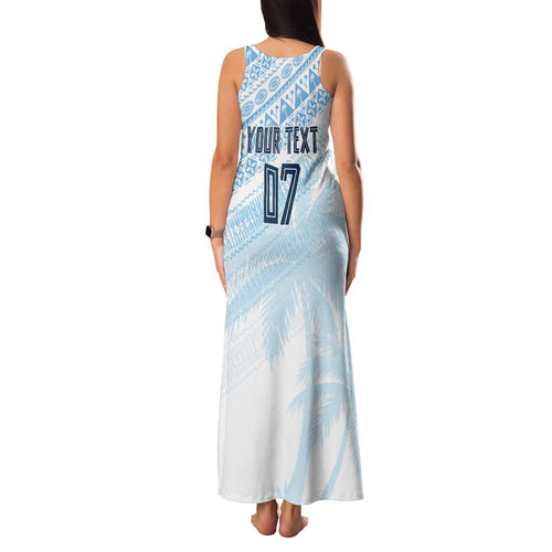 Fiji Rugby Custom Kaiviti Masi Family Matching Tank Maxi Dress and Hawaiian Shirt Turquoise - Aussie Hoodie