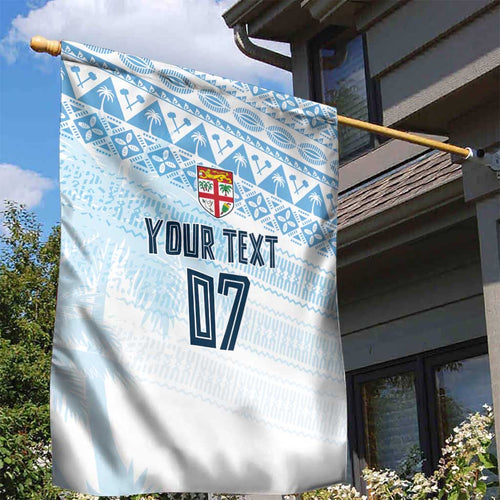 Fiji Rugby Custom Kaiviti Masi Garden Flag Turquoise - Aussie Hoodie