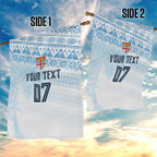 Fiji Rugby Custom Kaiviti Masi Garden Flag Turquoise - Aussie Hoodie