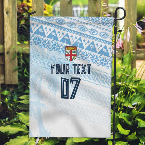 Fiji Rugby Custom Kaiviti Masi Garden Flag Turquoise - Aussie Hoodie