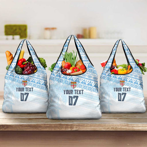 Fiji Rugby Custom Kaiviti Masi Grocery Bag Turquoise - Aussie Hoodie