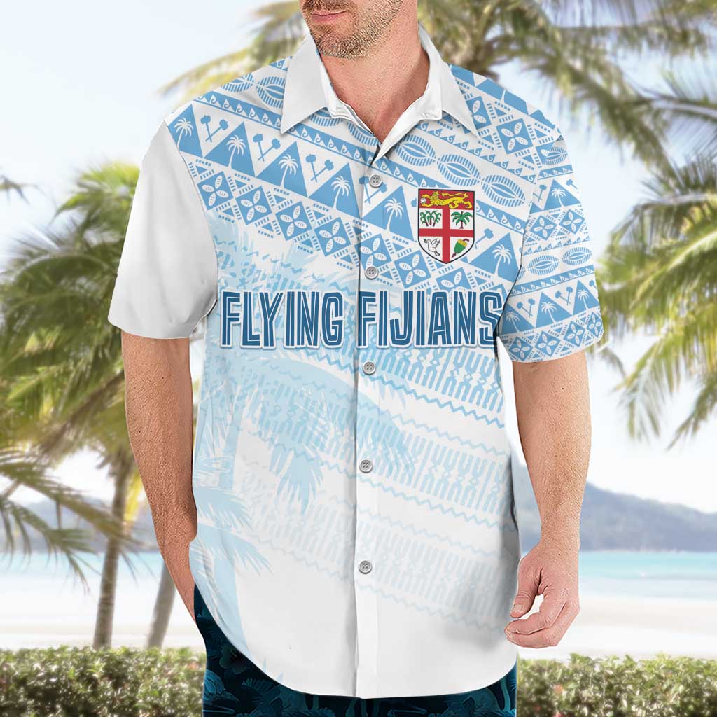 Fiji Rugby Custom Kaiviti Masi Hawaiian Shirt Turquoise - Aussie Hoodie