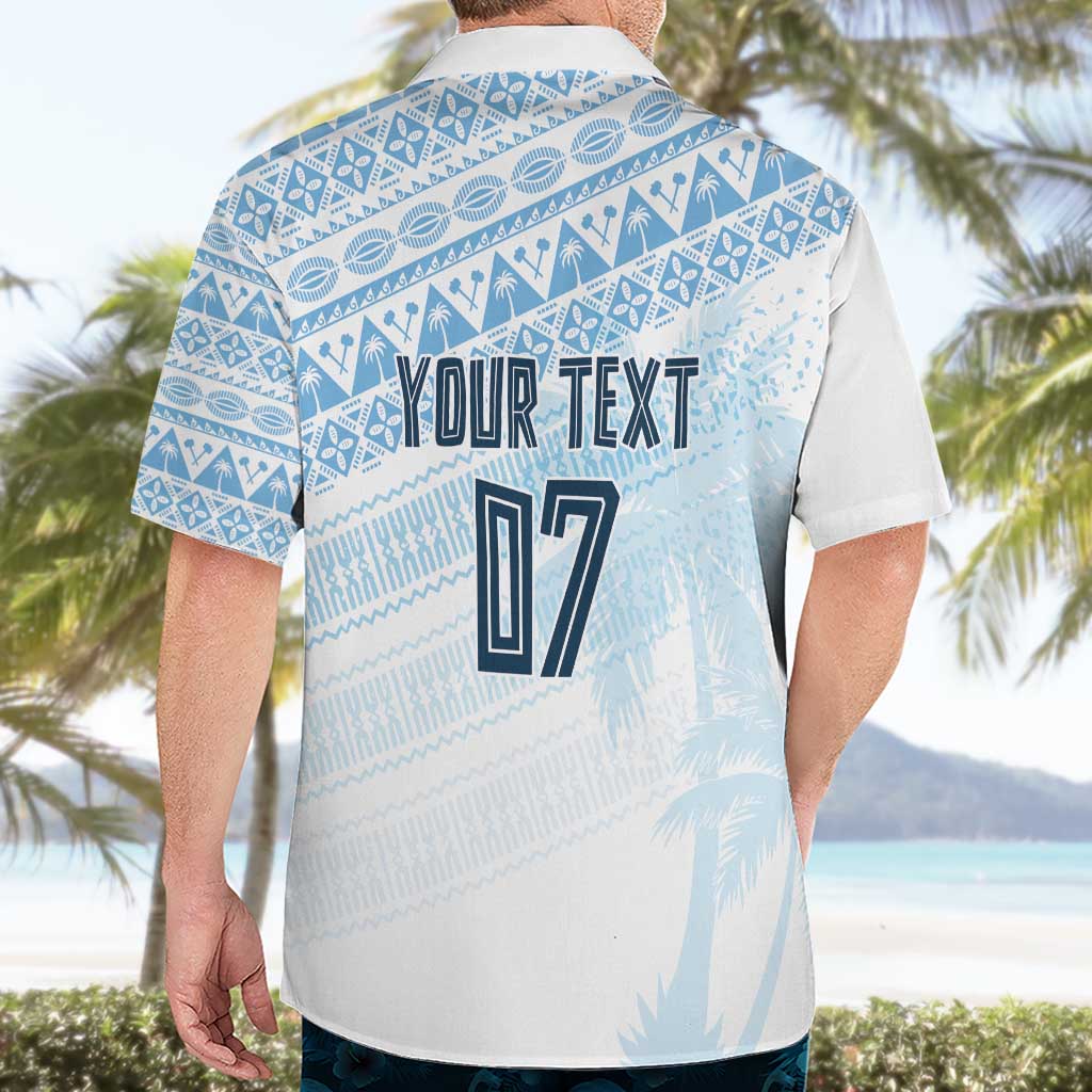 Fiji Rugby Custom Kaiviti Masi Hawaiian Shirt Turquoise - Aussie Hoodie